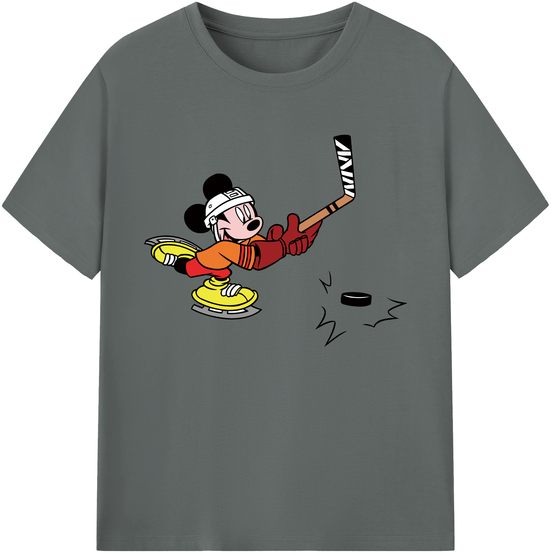 ミッキーマウス Mickey Mouse 綿100％ メンズ半袖Tシャツ｜肌触りやわらか＆通気性